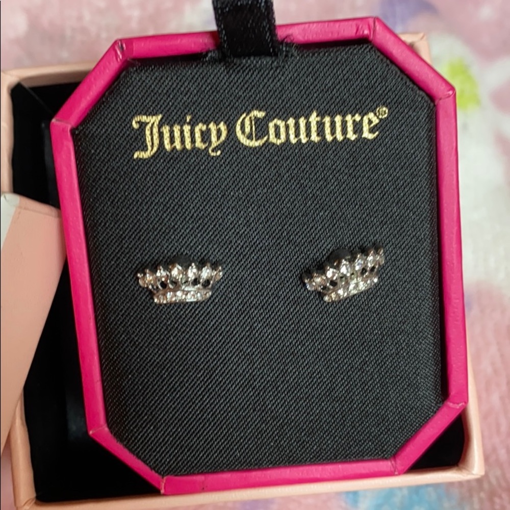 NEW Juicy Couture Crown Stud Earrings